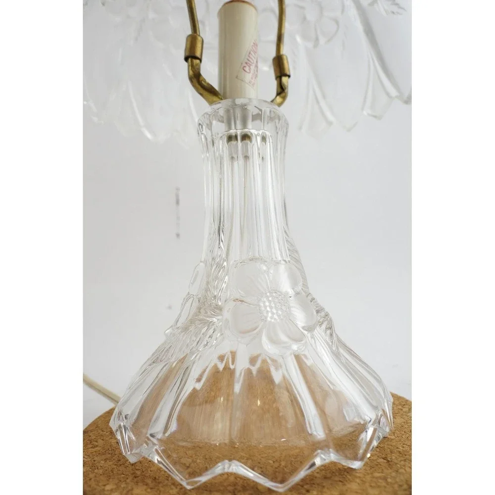 Vintage Anne Hutte Bleikristall Lead Crystal Boudoir Fairy Lamp Working Works